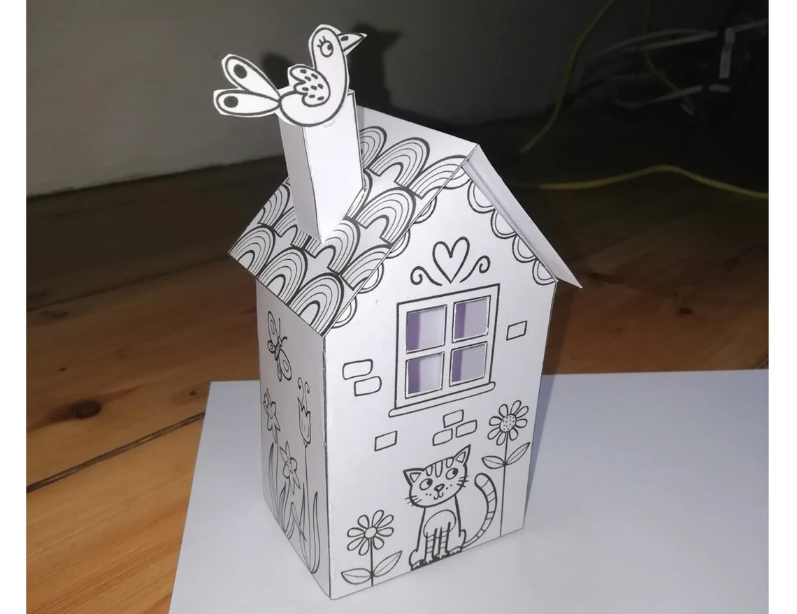 Paper Houses Printable - ThePrintyCraft
