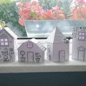 Paper Houses Printable - ThePrintyCraft